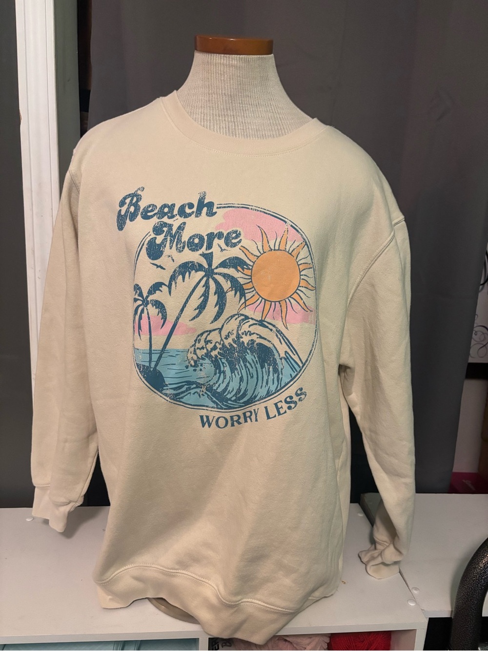 Freeze Cream Fleece-Lined Crewneck Sweatshirt